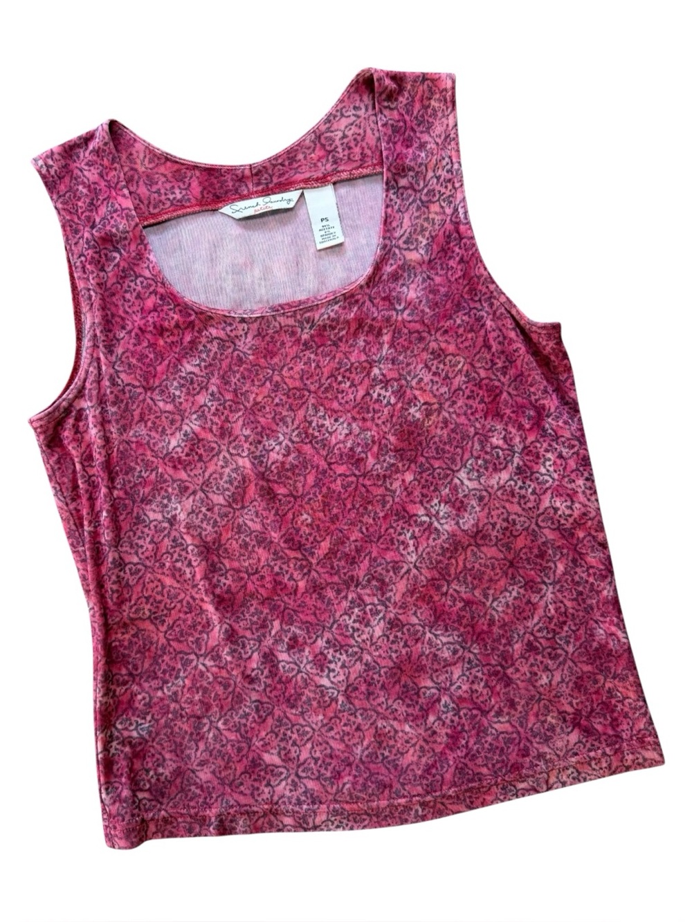 FRENCH LAUNDRY Raspberry Sorbet Camisole Tank PETITE SM